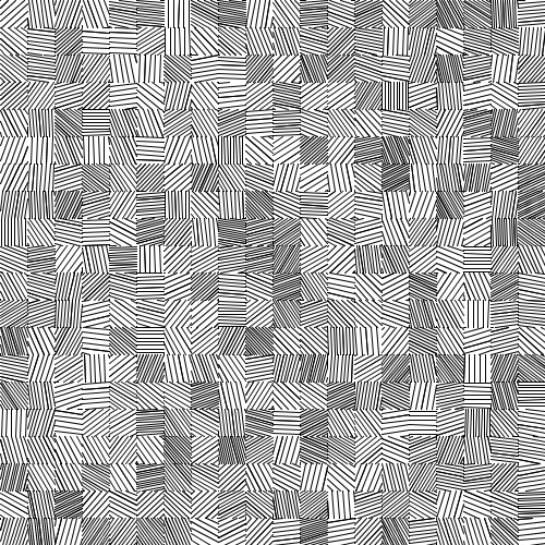 Another example with parallel lines at randomly-generated angles but random line spacing