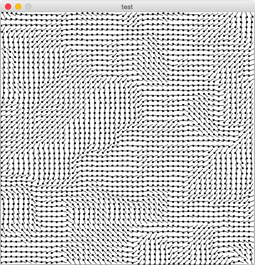 Canvas with Perlin-noise-based force lines